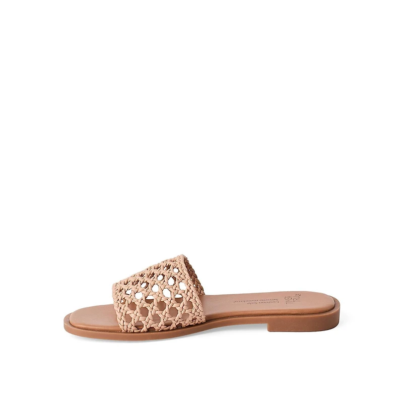 Sandales plates tissées Time and Tru pour femmes