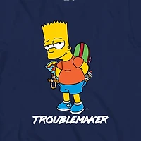 Boys The Simpsons Bart Trouble Short Sleeve T-Shirt