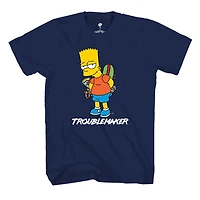 Boys The Simpsons Bart Trouble Short Sleeve T-Shirt