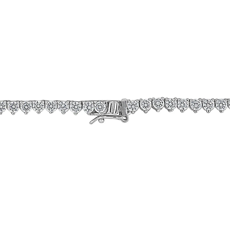Collier Tennis gradué Miabella avec 27 CT PBT de zircone cubique en argent sterling,18po