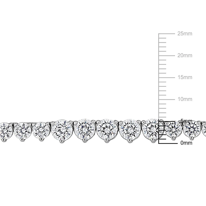 Collier Tennis gradué Miabella avec 27 CT PBT de zircone cubique en argent sterling,18po