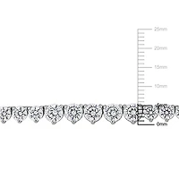 Collier Tennis gradué Miabella avec 27 CT PBT de zircone cubique en argent sterling,18po