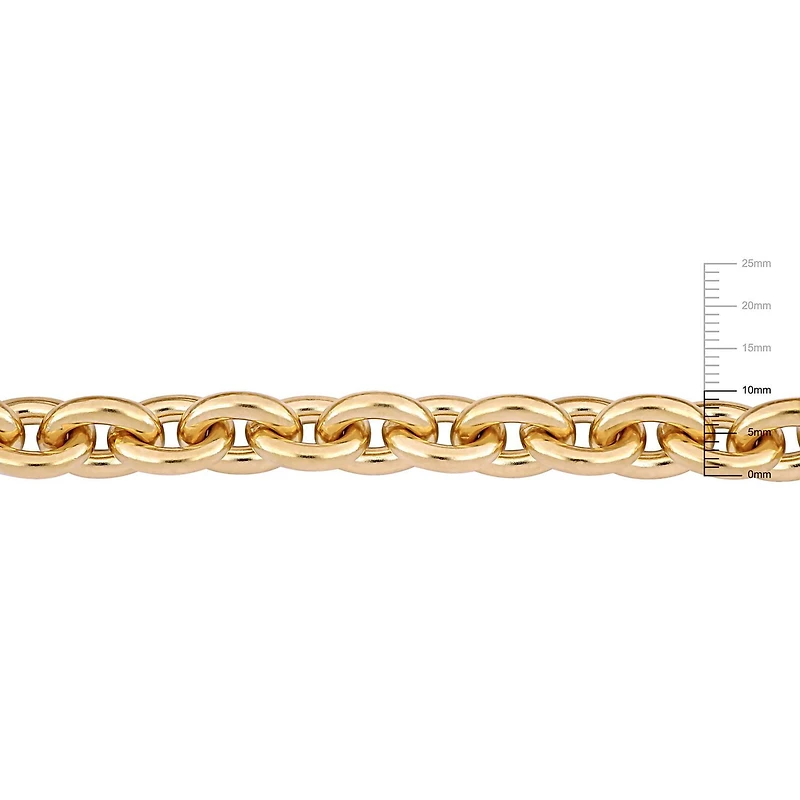 Collier Miabella en mailles ovales en argent sterling plaqué jaune