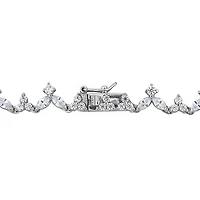 Collier Miabella en forme de coeur avec 47 CT PBT de zircone cubique rouge en argent sterling