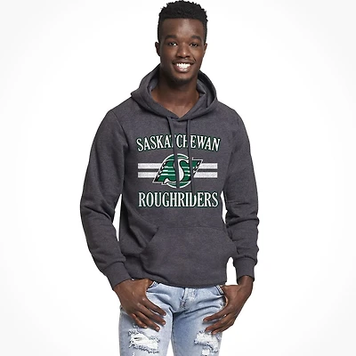 LICENSED CFL ROUGHRIDERS POPOVER MEN'S GREY HOODIE
