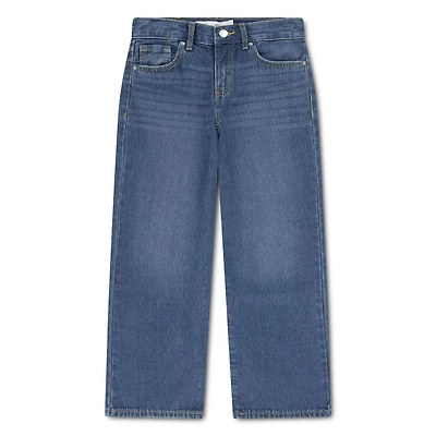 Levi Strauss Signature Girls' Mid-Rise Wide Leg Jeans