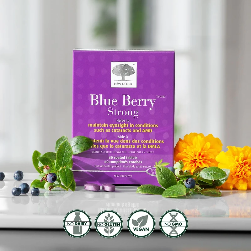 New Nordic Blue Berry Strong - 60 comprimés Aide à maintenir une vue saine
