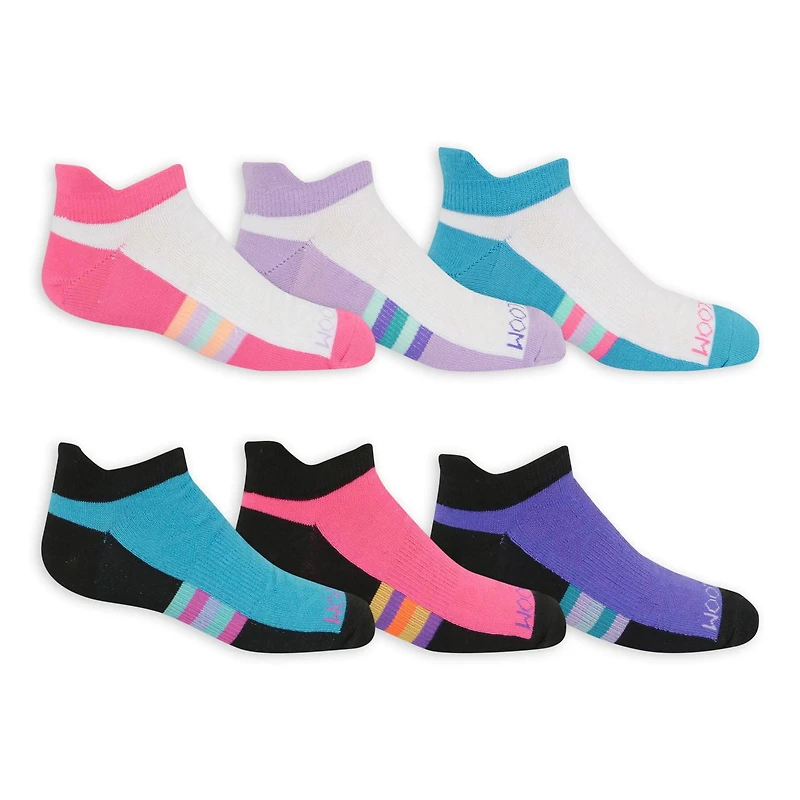 Fruit of the Loom Girls’ 6 Pair Sport No Show Socks