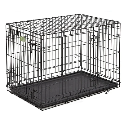 Midwest iCrate Caisse Pliante pour Chien à Double Porte avec Panneau de Séparation Caisse pour Chien 2 portes