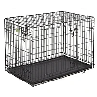 Midwest iCrate Caisse Pliante pour Chien à Double Porte avec Panneau de Séparation Caisse pour Chien 2 portes