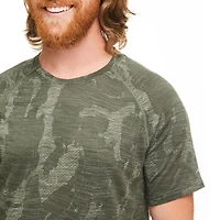 T-shirt jacquard camouflage Athletic Works pour hommes