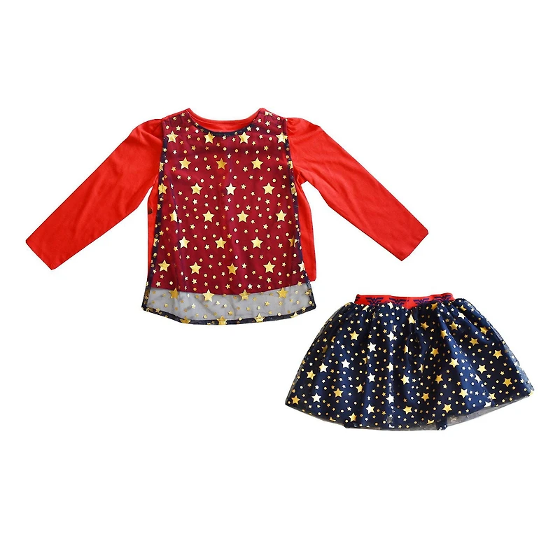 Toddler Girls Wonder Woman 2 Piece Little Hero Set
