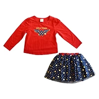 Toddler Girls Wonder Woman 2 Piece Little Hero Set
