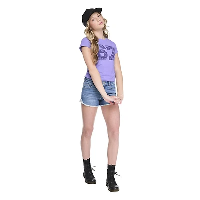My Sister's Closet Girls' Short Sleeve Ruched Graphic Tee