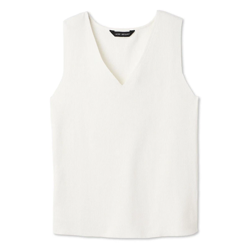 Lane Bryant Women's Plus V-Neck Sweater Tank Top
