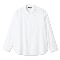 Chemise boutonnée en mélange de lin Lane Bryant Plus pour femmes