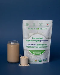 Genuine Health Fermented Organic Vegan Proteins unflavoured unsweetened, stevia free, 10 servings