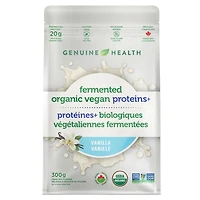 protéines biologiques végétaliennes fermentées, vanille de Genuine Health, 10 portions