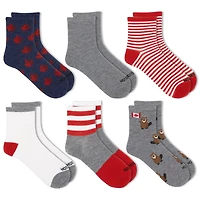HOTSOX Mi-Chaussettes de mode pour femmes. 6 paires. Taille 4-10