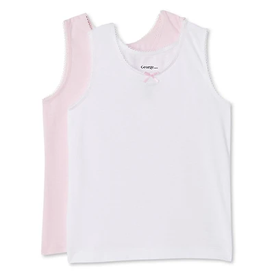 George Toddler Girls' Cotton Vest 2-Pack, Sizes 2T-4T