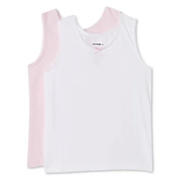 George Toddler Girls' Cotton Vest 2-Pack, Sizes 2T-4T