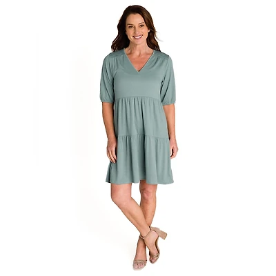 IVY Robe Courte A Manches Coudees