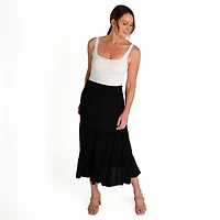 IVY Women's Tiered Maxi Skirt