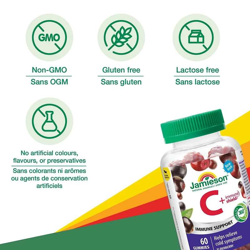 Jamieson Vitamin C Immune Shield Gummies, 60 Gummies