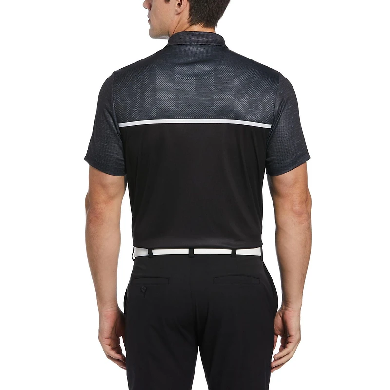 PGA TOUR APPAREL Polo de golf cousu sur la poitrine pour homme