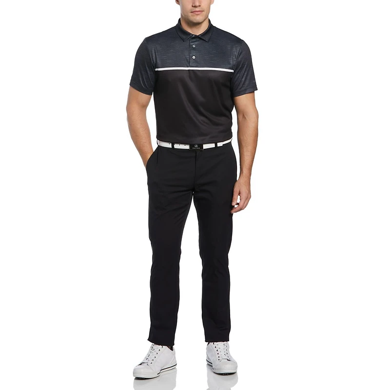 PGA TOUR APPAREL Polo de golf cousu sur la poitrine pour homme