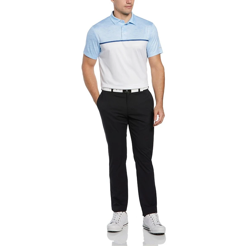 PGA TOUR APPAREL Polo de golf cousu sur la poitrine pour homme