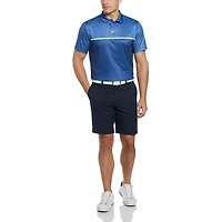 PGA TOUR APPAREL Men's Stitched Chest Block Print Golf Polo Shirt