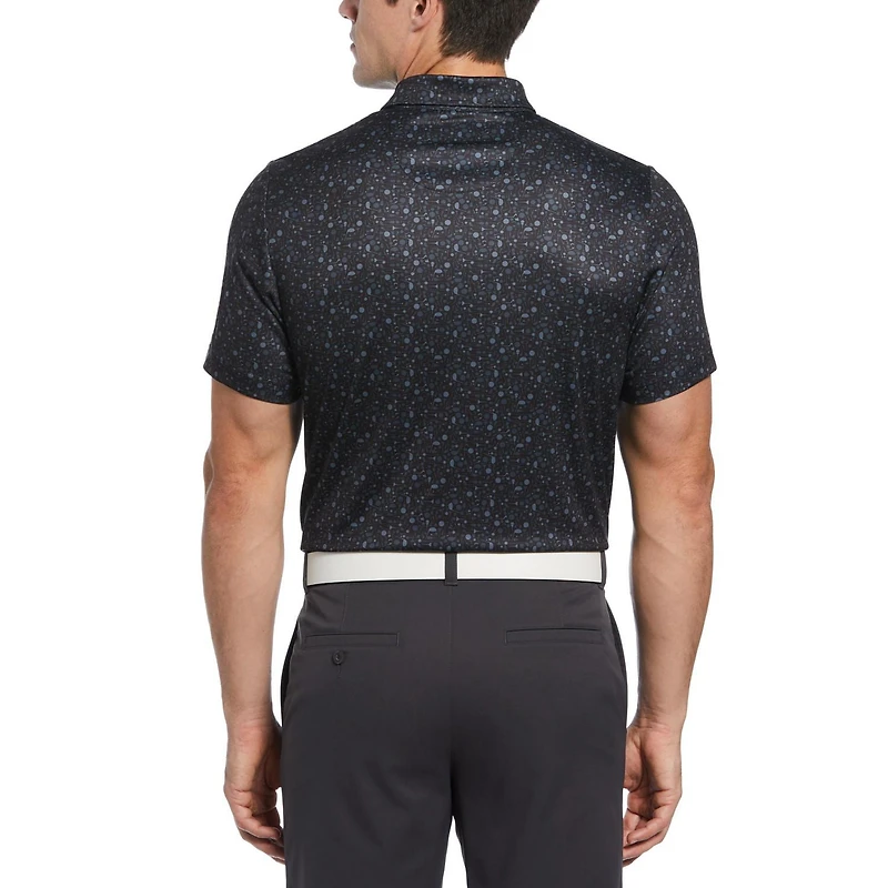 PGA TOUR APPAREL Men's All-Over Golf Print Golf Polo Shirt