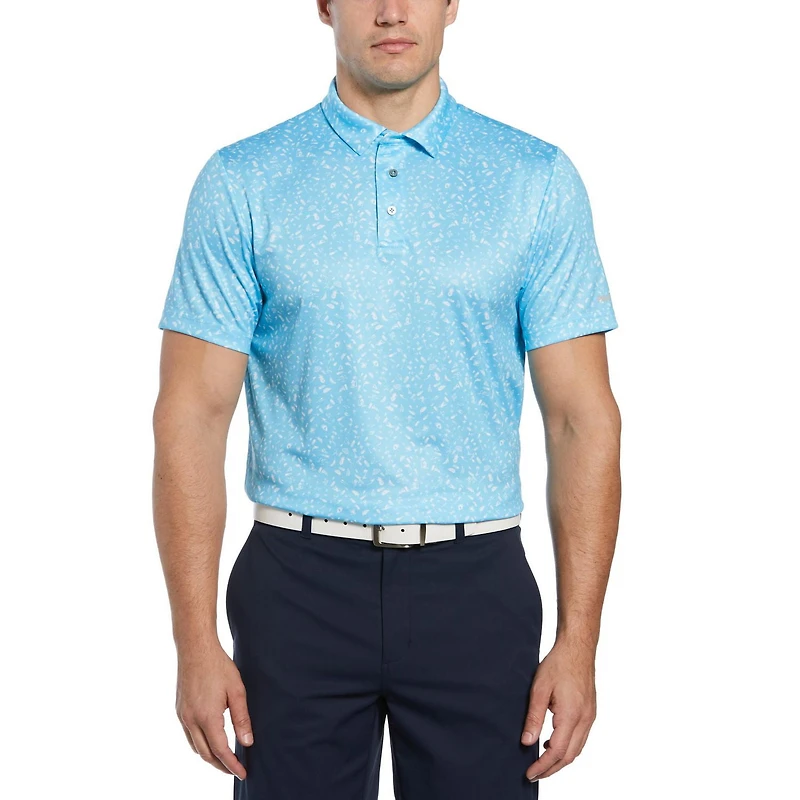 PGA TOUR APPAREL Polo de golf à imprimé tropical pour hommes