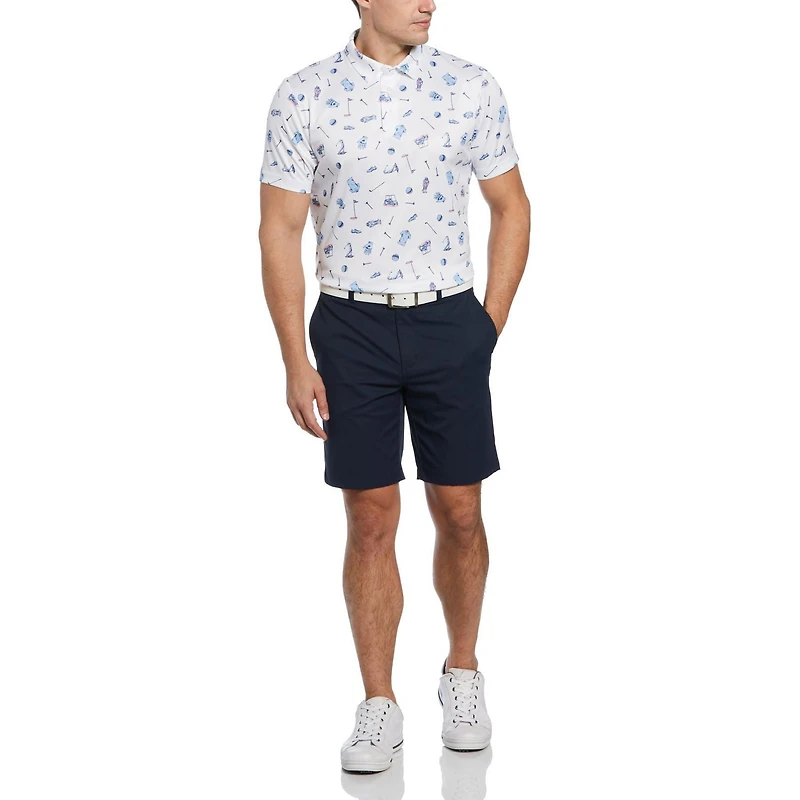 PGA TOUR APPAREL Polo de golf imprimé conversationnel pour hommes