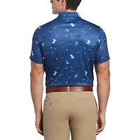 PGA TOUR APPAREL Men's Golf Conversational Print Golf Polo Shirt