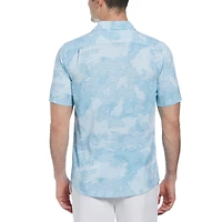 PGA TOUR APPAREL Men's Abstract Sky Print Golf Shirt