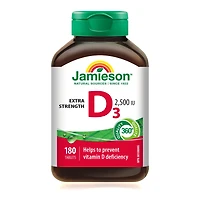 Jamieson Vitamine D3 2500 UI 180 comprimés