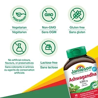 Jamieson capsules d'ashwagandha, 6000 mg, végétarienne, 60 capsules