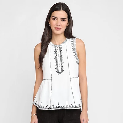 Devoted, Embroidered Top
