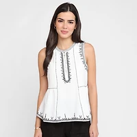 Devoted, Embroidered Top, Sizes XS-XL