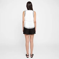 Devoted, Embroidered Top
