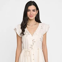 Devoted, Robe brodée à fleurs, tailles TP TG