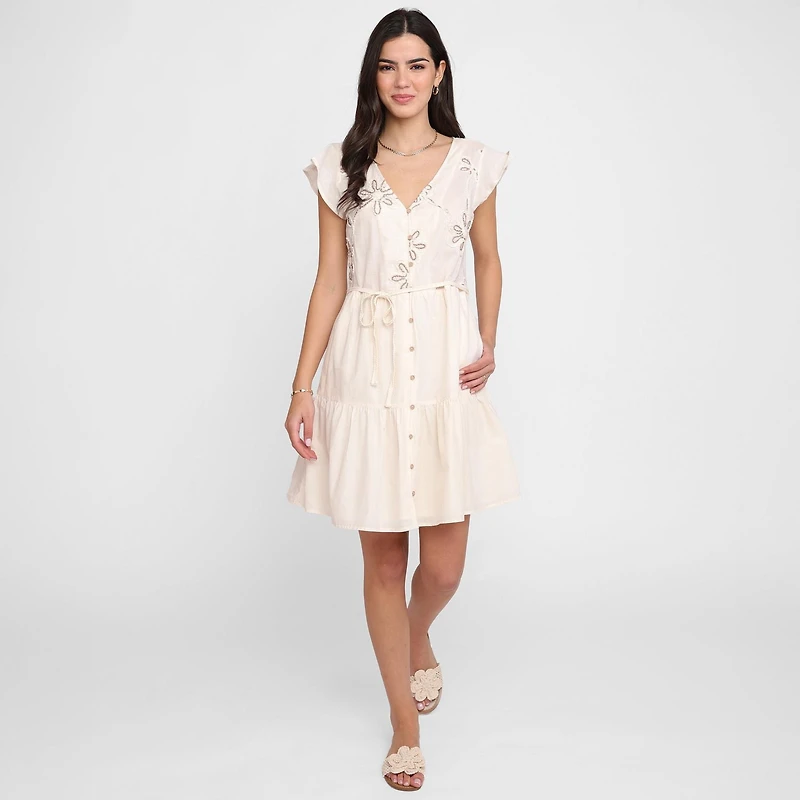 Devoted, Robe brodée à fleurs, tailles TP TG