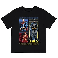 Justice League T-shirt col rond à manches courtes pour garçon Tailles TP à TG