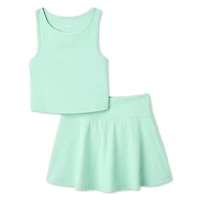 Athletic Works Girls' Two Piece Skort Set