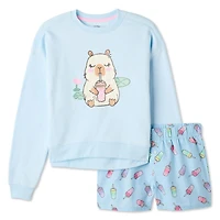 Pyjama 2 pièces avec short George pour filles
