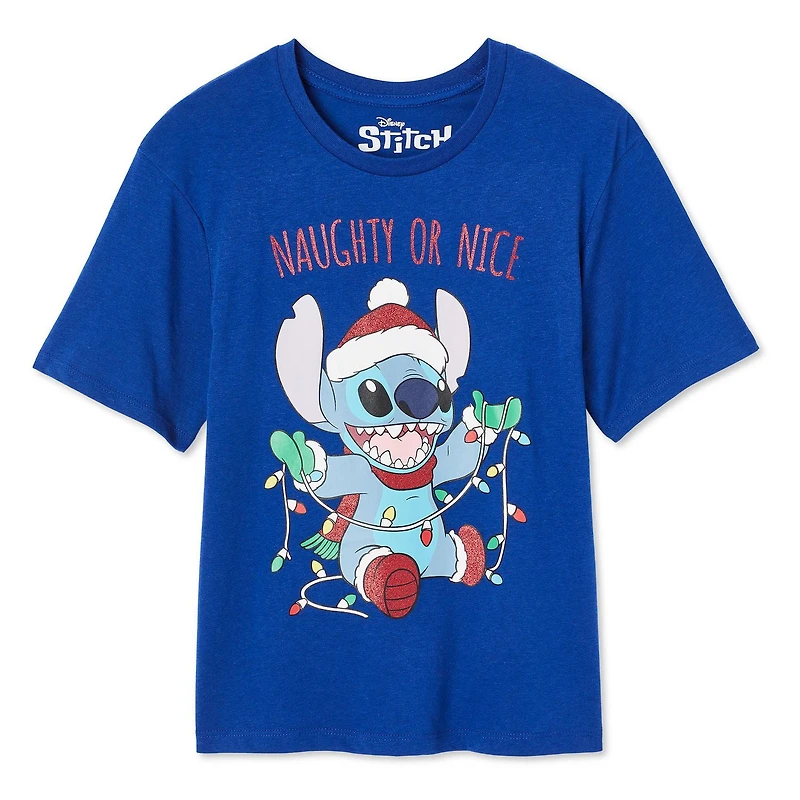 Disney Girls' Stitch Holiday Tee