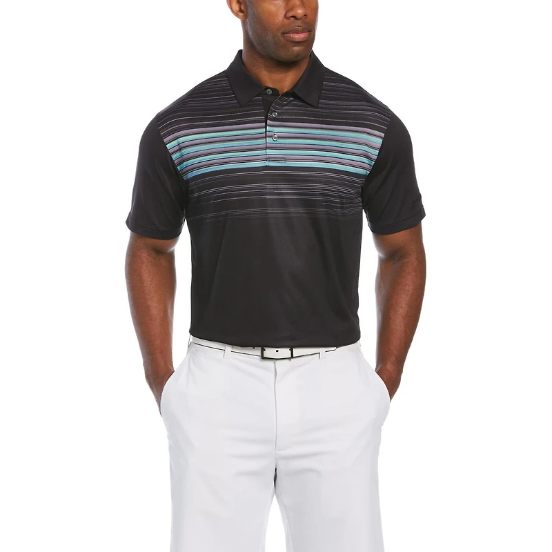 Ben Hogan Polo de golf à rayures sur la poitrine pour homme