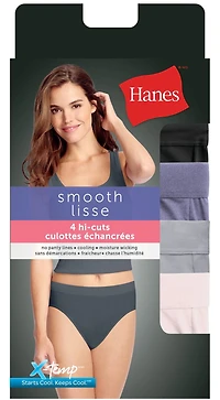 Paquet de 4 Hanes pour femmes Hi-Cut